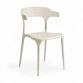 Sedia da pranzo beige in polipropilene con schienale avvolgente 54 x 52 x 79 cm