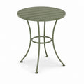 Tavolo alto da pranzo rotondo verde in acciaio Ø70 x 105 cm