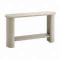 Consolle ingresso beige in MDF ovale 120 x 35 x 80 cm